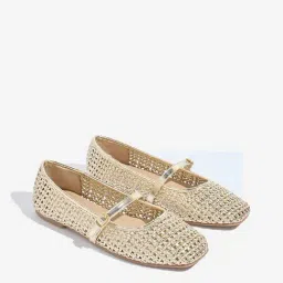 LUNA BLU by Westside Gold Rattan Weave Mary Jane Shoes-picture-25