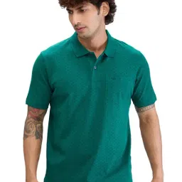 Colorplus Green Classic Fit Printed Polo T-Shirt-image-44