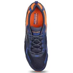 Skechers Men's GO RUN CONSISTENT - VESTIGE Navy Orange Running Shoes image 4