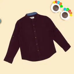 Pantaloons Junior Boys Brick Red Shirt-image-99