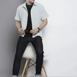 boohooMAN Boxy Crinkle Casual Shirt image 1