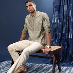 Taavi Chevron Printed Taavi Festive Kurta image 5