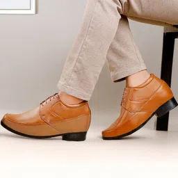 Bxxy Men Hidden Height Increasing Lace-Up Formal Derby Shoes-picture-37