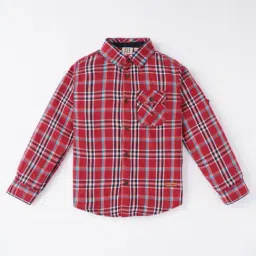 Ed-a-Mamma Kids Red Checks Full Sleeves Shirt-picture-40