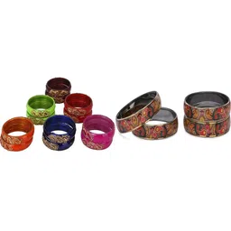 SOMIL Set Of 36 Glass Artificial Stones Studded Bangles-image-80