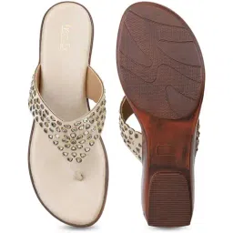 Inc.5 Women's Gold Casual Sandals image 4