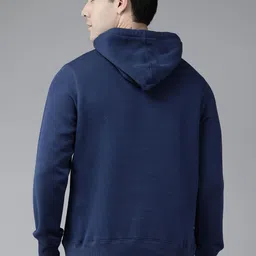 U.S. Polo Assn. Men Navy Blue Solid Hooded Sweatshirt image 5