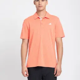 Adidas Orange Regular Fit Sports Polo-image-1