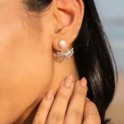 Shaya 925 Silver Play Of Pearls Earrings-image-1