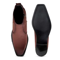 Bxxy Men Square Toe Block Heel Slip-on Chelsea Boots image 3