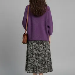 HERE&NOW Women Pullover with Fuzzy Detail image 2