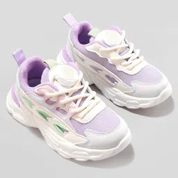 Oh! Pair Sneaker Shoes with Lace Up Closure - Purple image 2