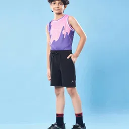 Pine Active Woven Above Knee Length Solid Color Shorts - Navy Blue image 3