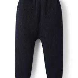 Babyhug Knit Full Sleeves Pullover Sweater Set With Floral Design - Red & Navy Blue image 4