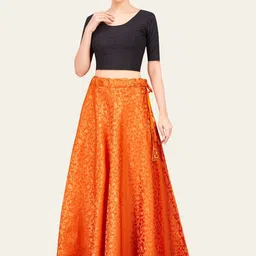 Studio Shringaar Self Designed Brocade Maxi Skirt image 4