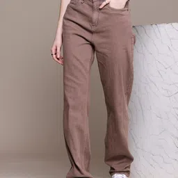 The Roadster Life Co. Women Straight Fit High-Rise Stretchable Jeans-image-48