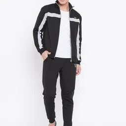 Yuuki Men Black Solid Tracksuit-image-9