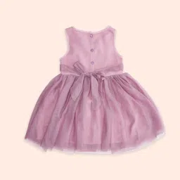 Pantaloons Baby Dusty Pink Cotton Embellished Dress image 2