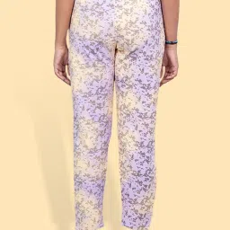 Kryptic Purple & Teal Cotton Relaxed Fit Printed Lounge Pants - Pack of 2 image 2