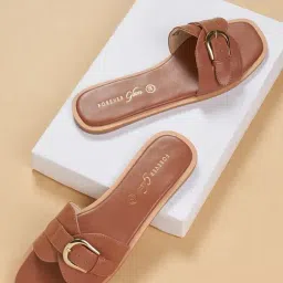 Forever Glam by Pantaloons Women's Tan Casual Sandals-picture-23