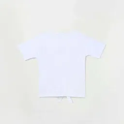 Fame Forever by Lifestyle Kids White Cotton Printed T-Shirt image 2