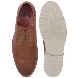 V8 by Ruosh Men's Venice Tan Derby Shoes image 4