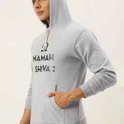 Campus Sutra Men Printed Hooded Sweatshirt image 2