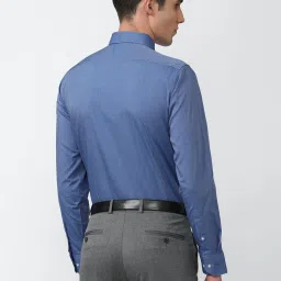 Van Heusen Blue Slim Fit Cotton Shirt image 2