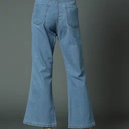 High Star Blue Cotton Straight Fit Mid Rise Jeans image 2