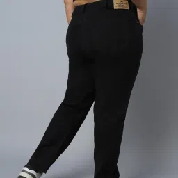 High Star Black Cotton Straight Fit Mid Rise Jeans image 2