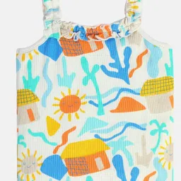 Miniklub White Knit Regular Printed Top image 2