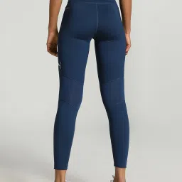 Puma Navy & Green Striped Tights image 2