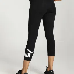 Puma Black Logo 3/4th Sports Leggings image 2