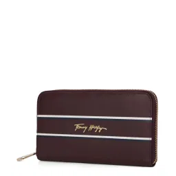 Tommy Hilfiger Greta Maroon Leather Logo Wallet image 2