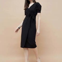Code By Lifestyle Black Regular Fit Dress-picture-13