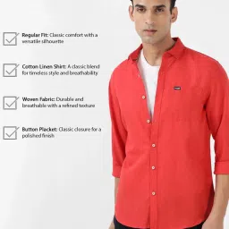 Wrangler Red Regular Fit Shirt image 2