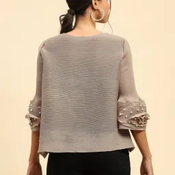 Global Republic Beige Solid Top image 2