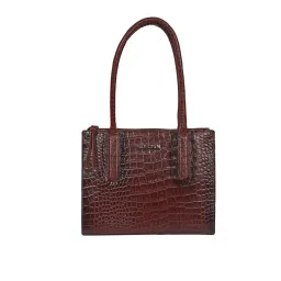 Hidesign Red Textured Medium Tote Handbag image 2