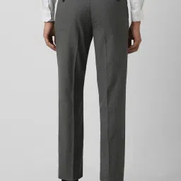 Van Heusen Grey Regular Fit Texture Trousers image 2