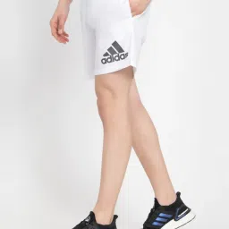 Adidas White Regular Fit Sports Shorts image 3