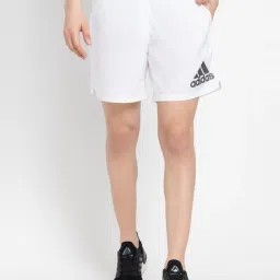 Adidas White Regular Fit Sports Shorts image 1