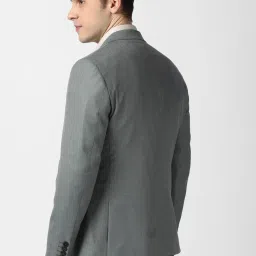 van heusen V Dot Grey Skinny Fit Printed Blazer image 2