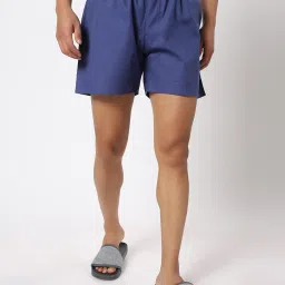 Bewakoof Blue Cotton Regular Fit Boxers image 1