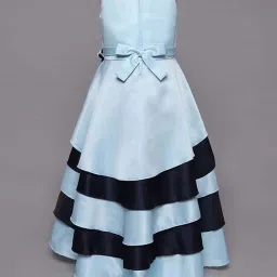 The Magic Wand Kids Blue & Black Applique Gown image 2