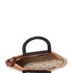 Esbeda Light Brown & Cream Textured Handbag image 4