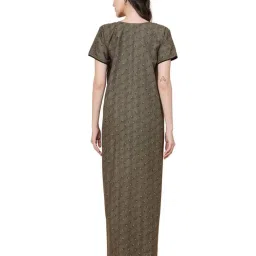 Sweet Dreams Olive Green Floral Print Nighty image 2