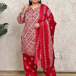 KALINI Women Floral Printed Regular Kurta with Salwar & With Dupatta-image-85