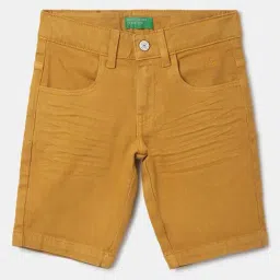 United Colors of Benetton Kids Yellow Regular Fit Shorts-picture-41