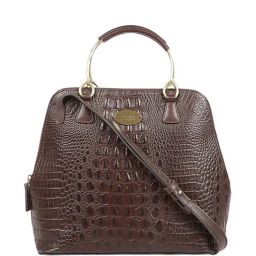 Hidesign Core Brown Textured Medium Handbag-picture-32