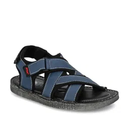 Hitz Men's Blue Cross Strap Sandals image 2